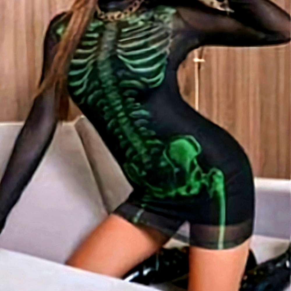 Mesh skeleton dress